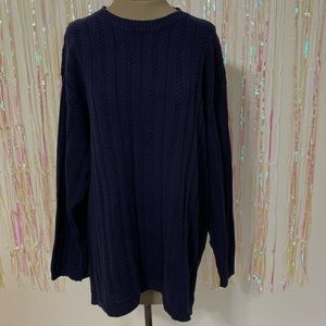 Navy Blue Knit Sweater